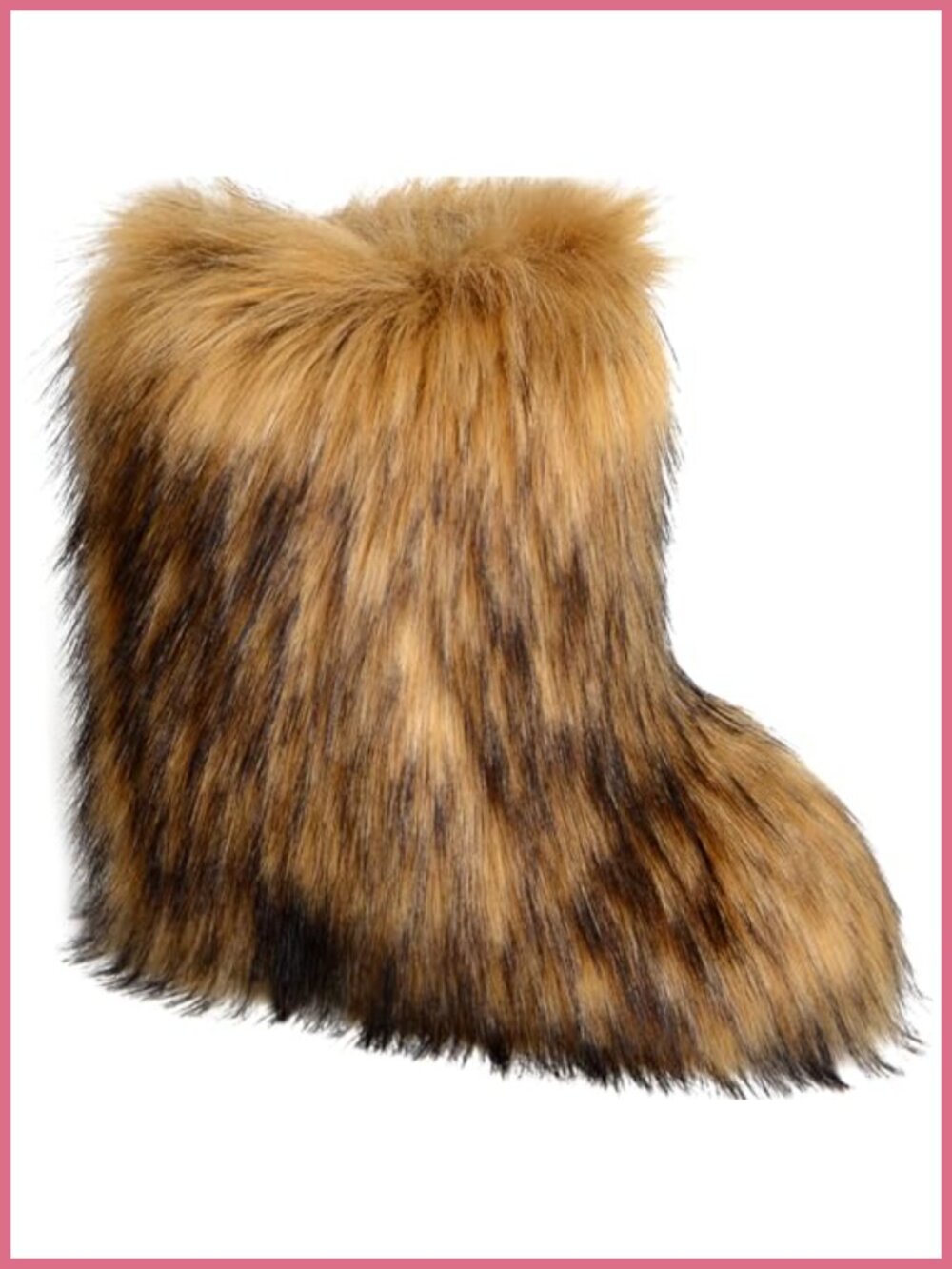 Faux Fur Knee High Snow Boots Flat Heel Winter Women's